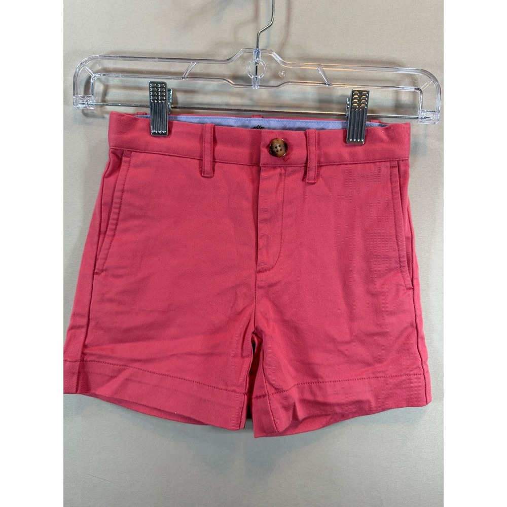 Brown Bowen & Company Boys Coral Pink Chino Shorts Size 5 Adjustable Waist